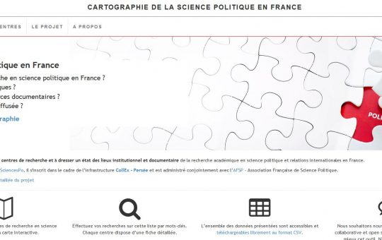 Capture site cartographie de la science politique en france