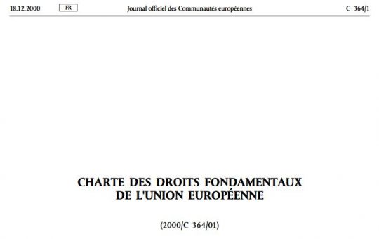 Charte des droits fondamentaux de l'union européenne