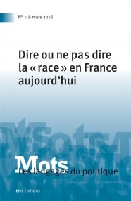 Couverture dire ou ne pas dire la race en france aujourd'hui