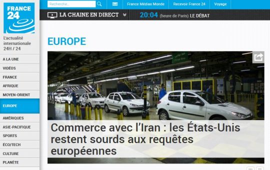 Capture d'écran Miniature Article "Commerce avec l'Iran"