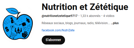 chaine youtube - nutrition et zététique